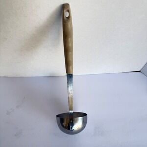Vintage Stainless Steel‎ Soup Ladle with Embossed Handle made in Japan
